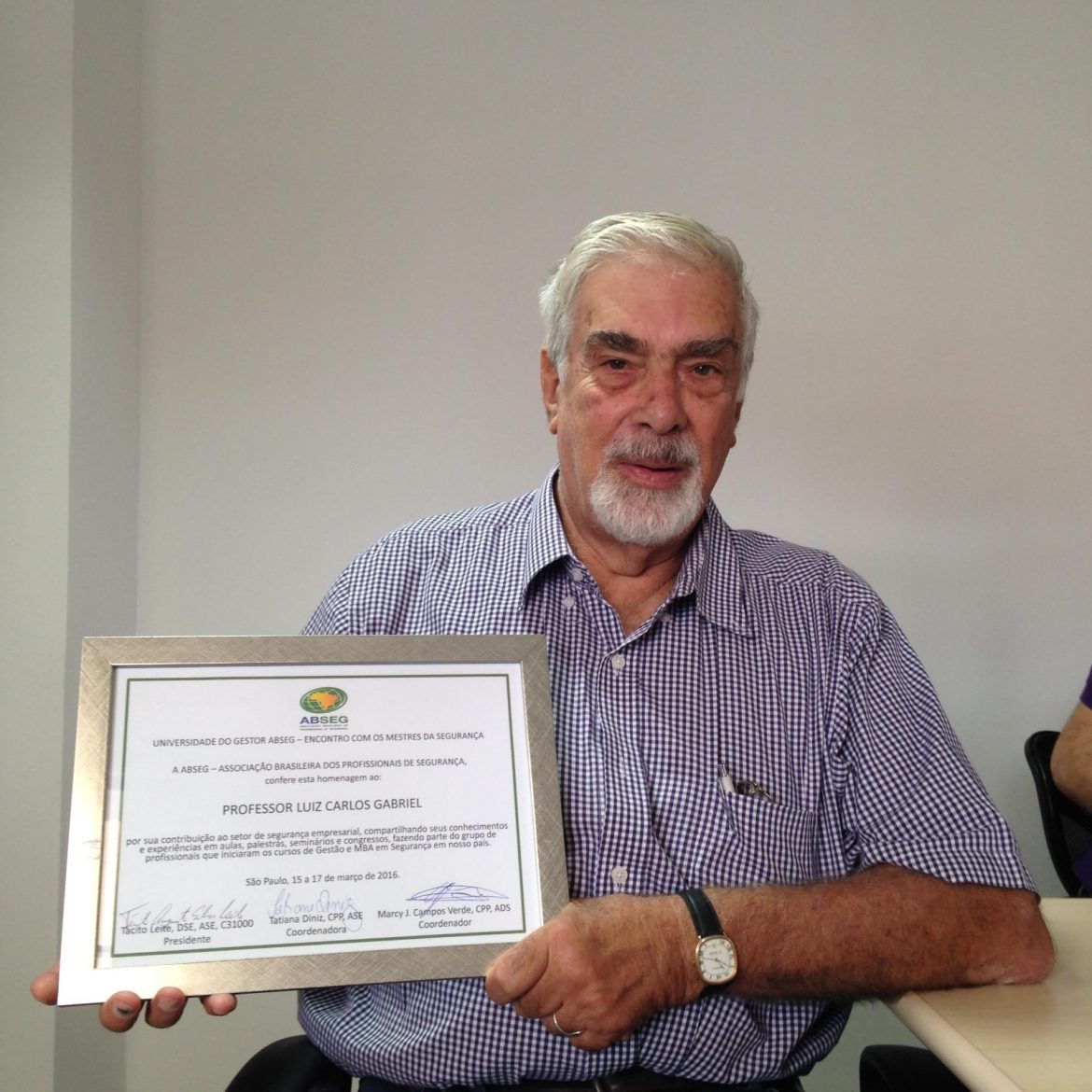 Luiz Carlos Gabriel – primeiro editor da Revista Security